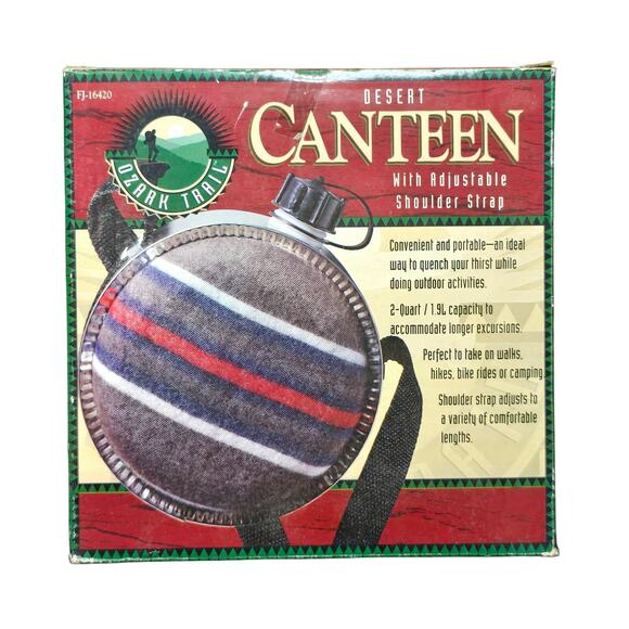 Vintage Ozark Trail Desert Canteen w. Adjustable Shoulder Strap 2 Qt. - Picture 8 of 8